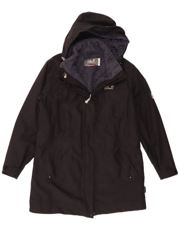 Jack Wolfskin γυναικείο μπουφάν με κουκούλα Sherpa Parka UK 18 XL μαύρο