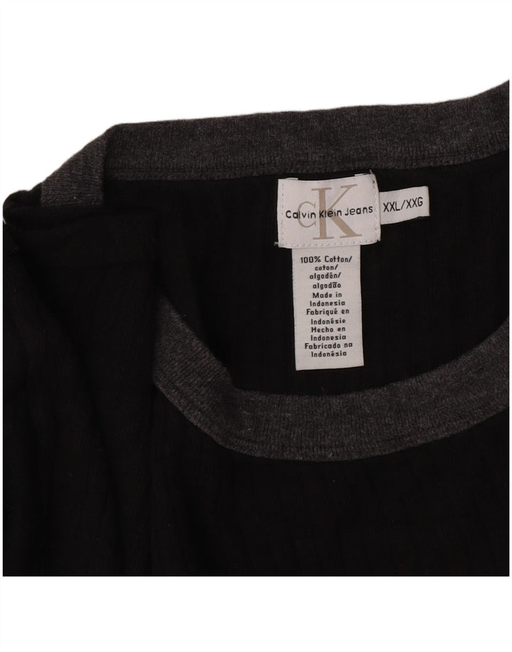 Calvin Klein Jeans Ανδρικό τοπ μακρυμάνικο 2XL μαύρο βαμβακερό