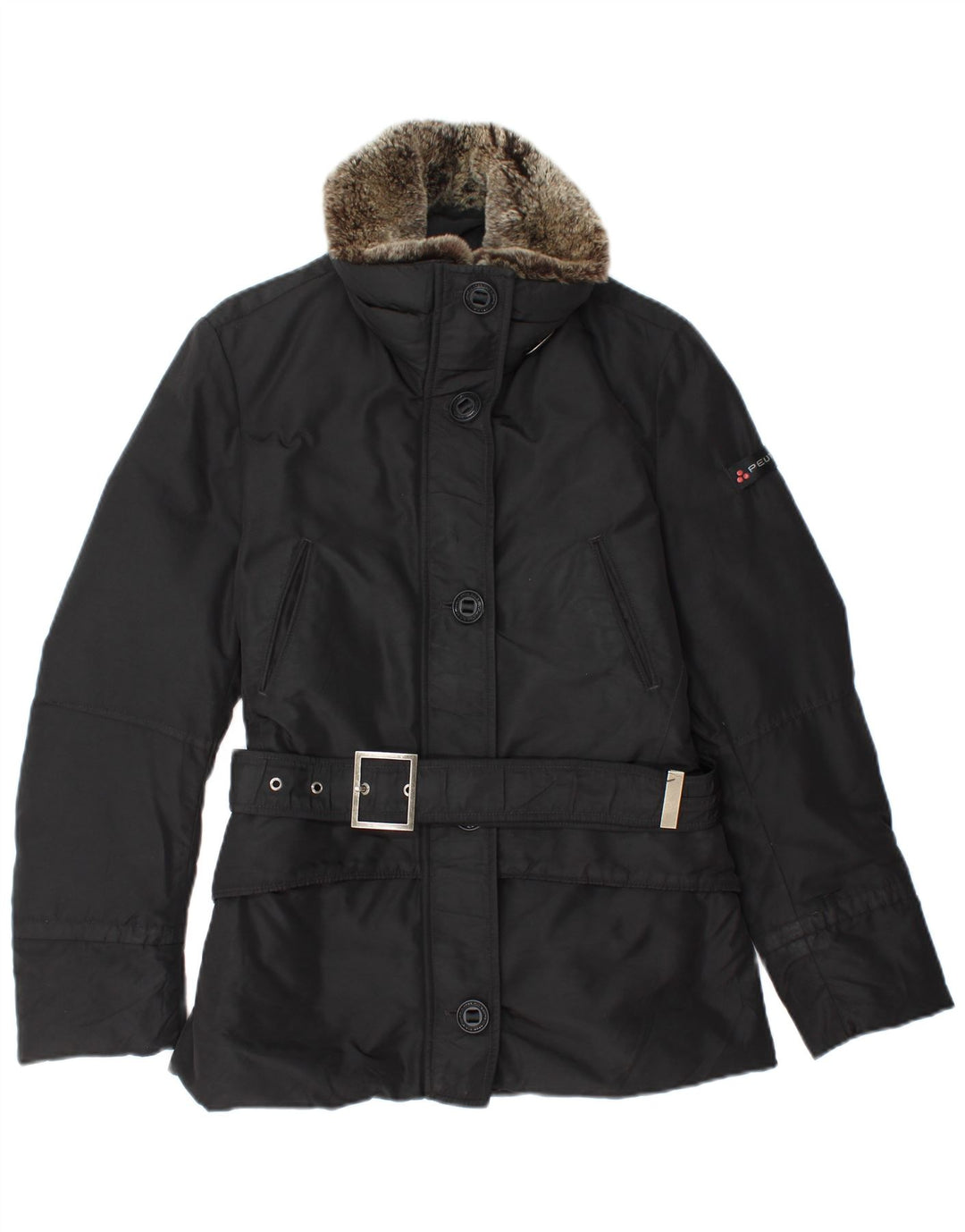 PEUTEREY Γυναικείο τζάκετ αντιανεμικό IT 42 μεσαίο μαύρο πολυαμίδιο χειμώνα