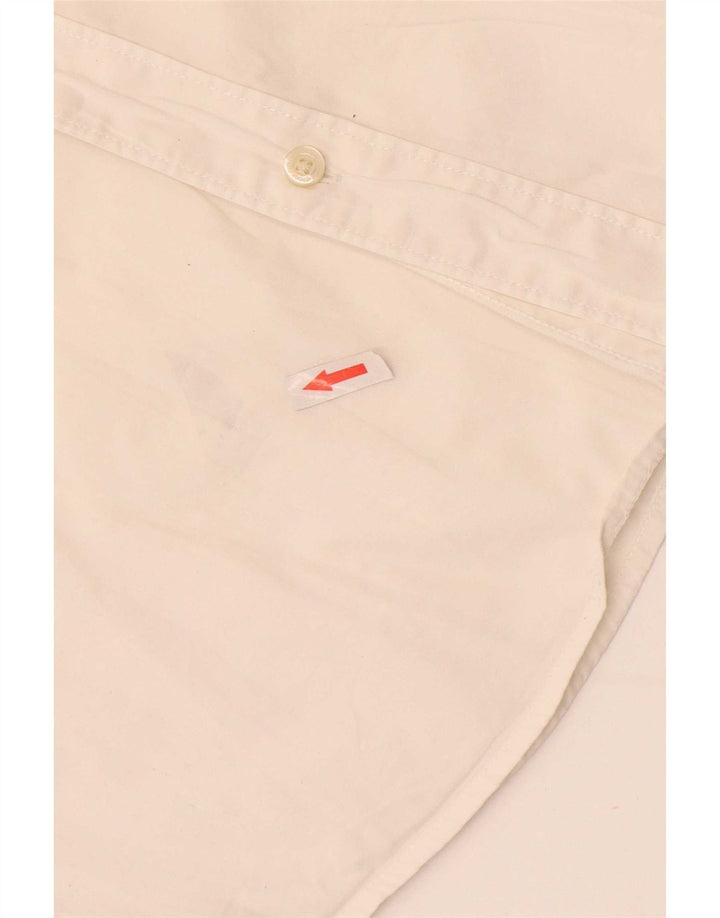 Ανδρικό πουκάμισο Tommy Hilfiger Slim Fit Small Off White Βαμβακερό