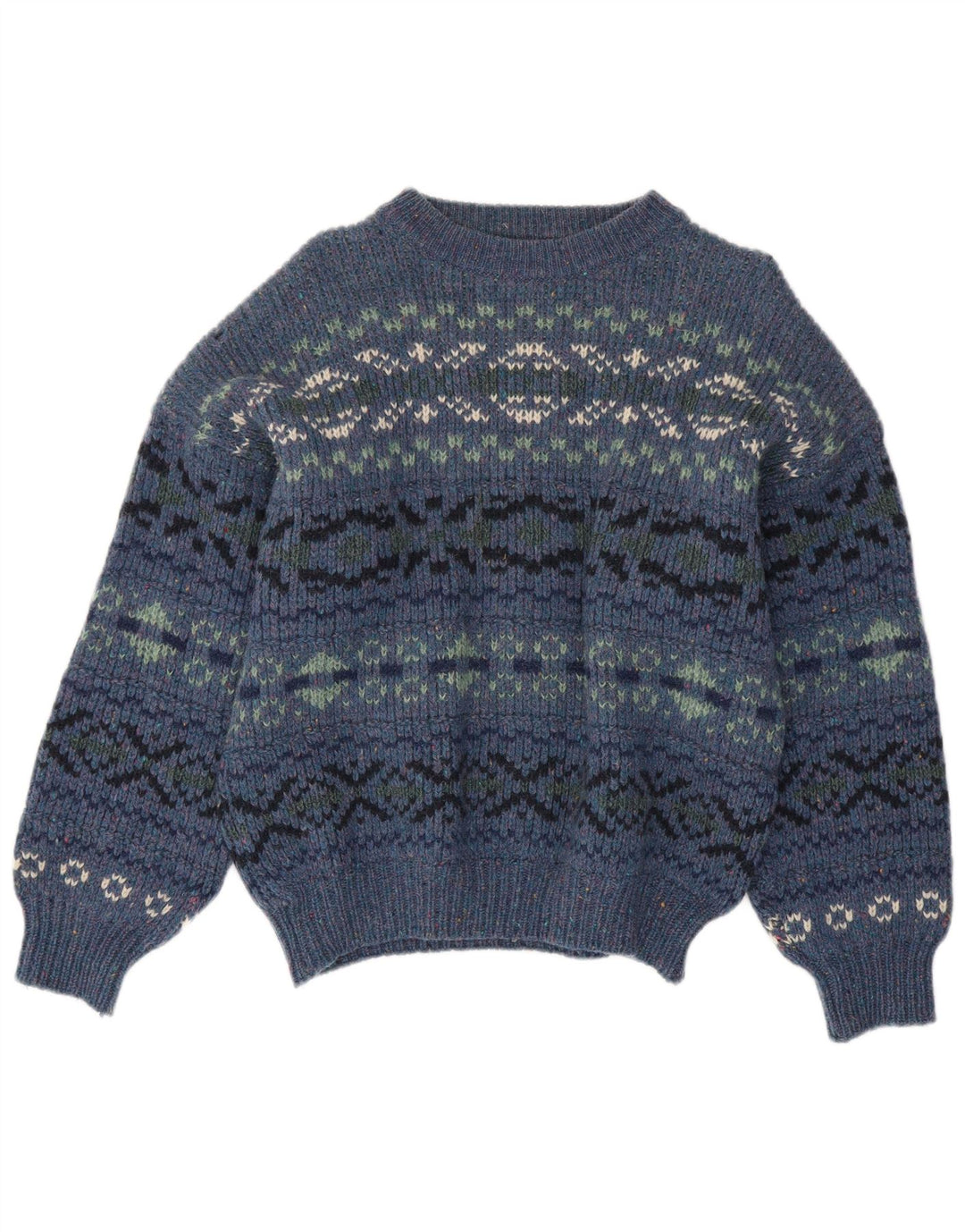 Γυναικείο Levi's Boat Neck Jumper πουλόβερ UK 16 Large Blue Fair Isle