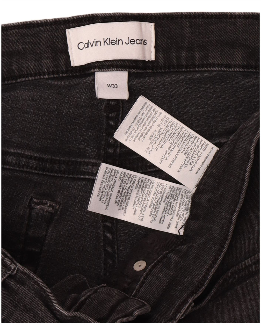 Ανδρικό τζιν σορτς Calvin Klein Slim W33 Βαμβακερό μεσαίο γκρι