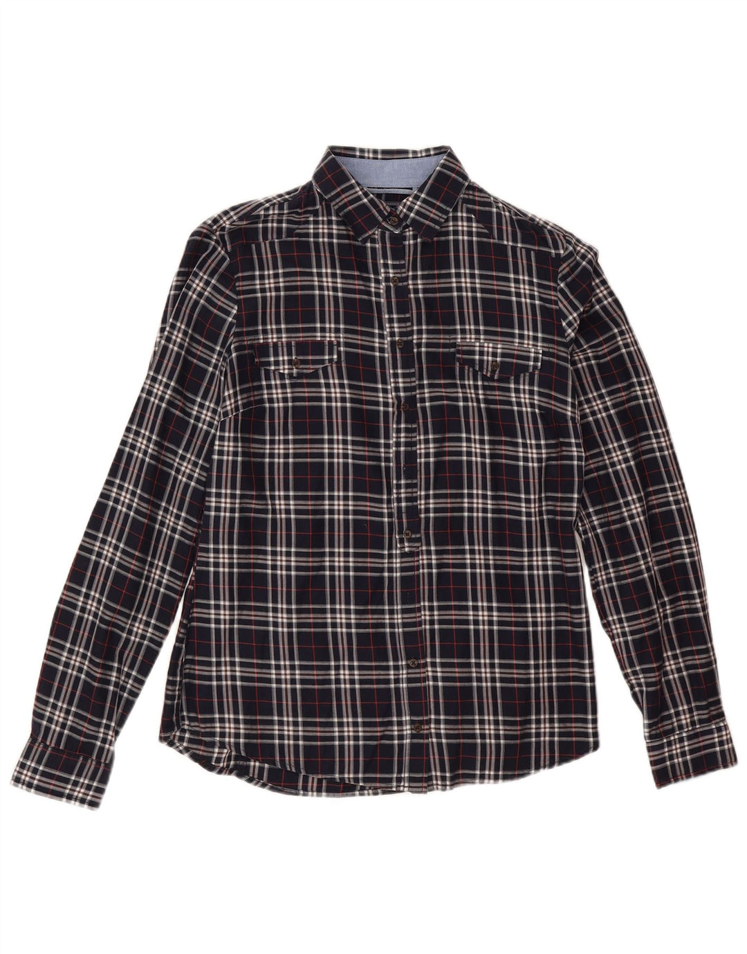 Massimo Dutti Γυναικείο πουκάμισο EU 38 Small Navy Blue Check