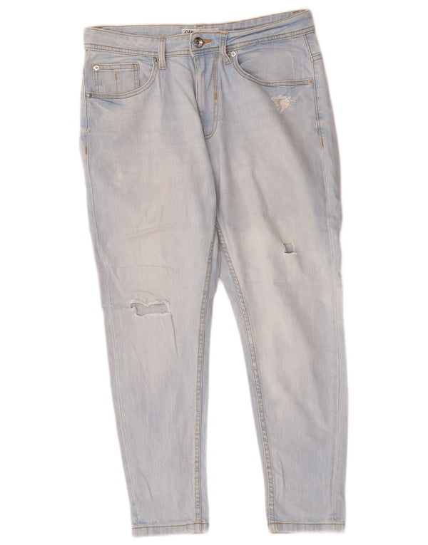 Zara Γυναικείο στενό τζιν EU 40 Medium W30 L25 Μπλε βαμβακερό