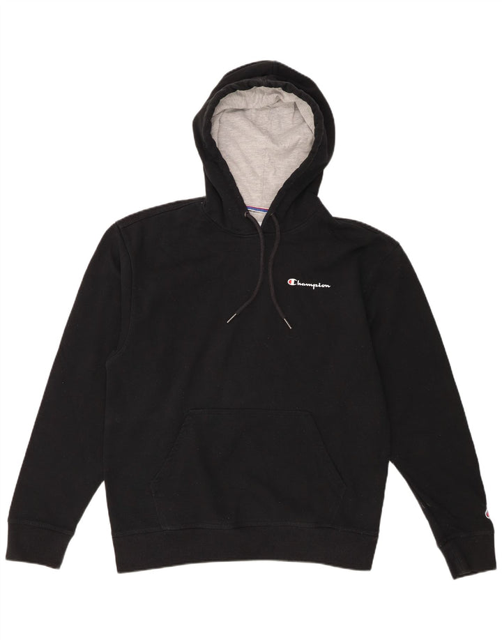 Champion Mens Hoodie Jumper Μεσαίο μαύρο βαμβακερό