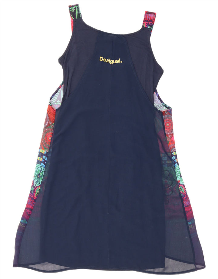 Desigual Γυναικείο Abstract Pattern Αμάνικο Basic φόρεμα EU 34 XS Navy Blue