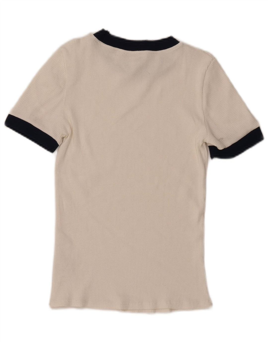 Zara Γυναικείο T-Shirt Top UK 12 Medium White Colourblock Polyester