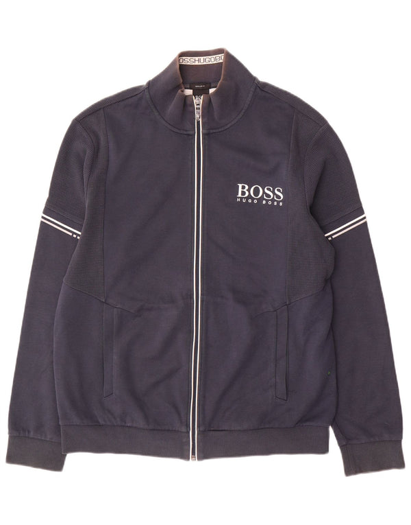 Ανδρική φόρμα Hugo Boss Top Jacket Μεγάλο Navy Blue από βαμβάκι