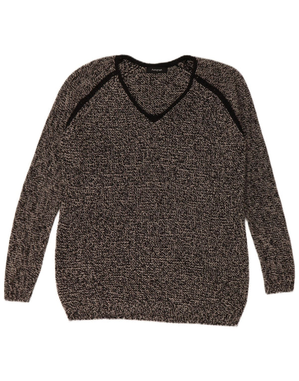 Marks & Spencer Γυναικείο αυτόγραφο πουλόβερ με λαιμόκοψη με V λαιμόκοψη UK 10 Small Black