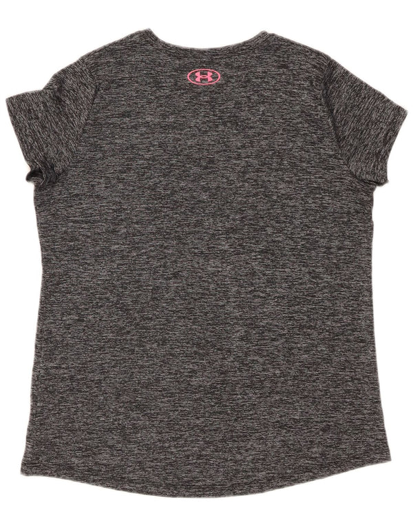Γραφικό μπλουζάκι UNDER Armour Girl Heat Gear Top 13-14 Years XL Grey