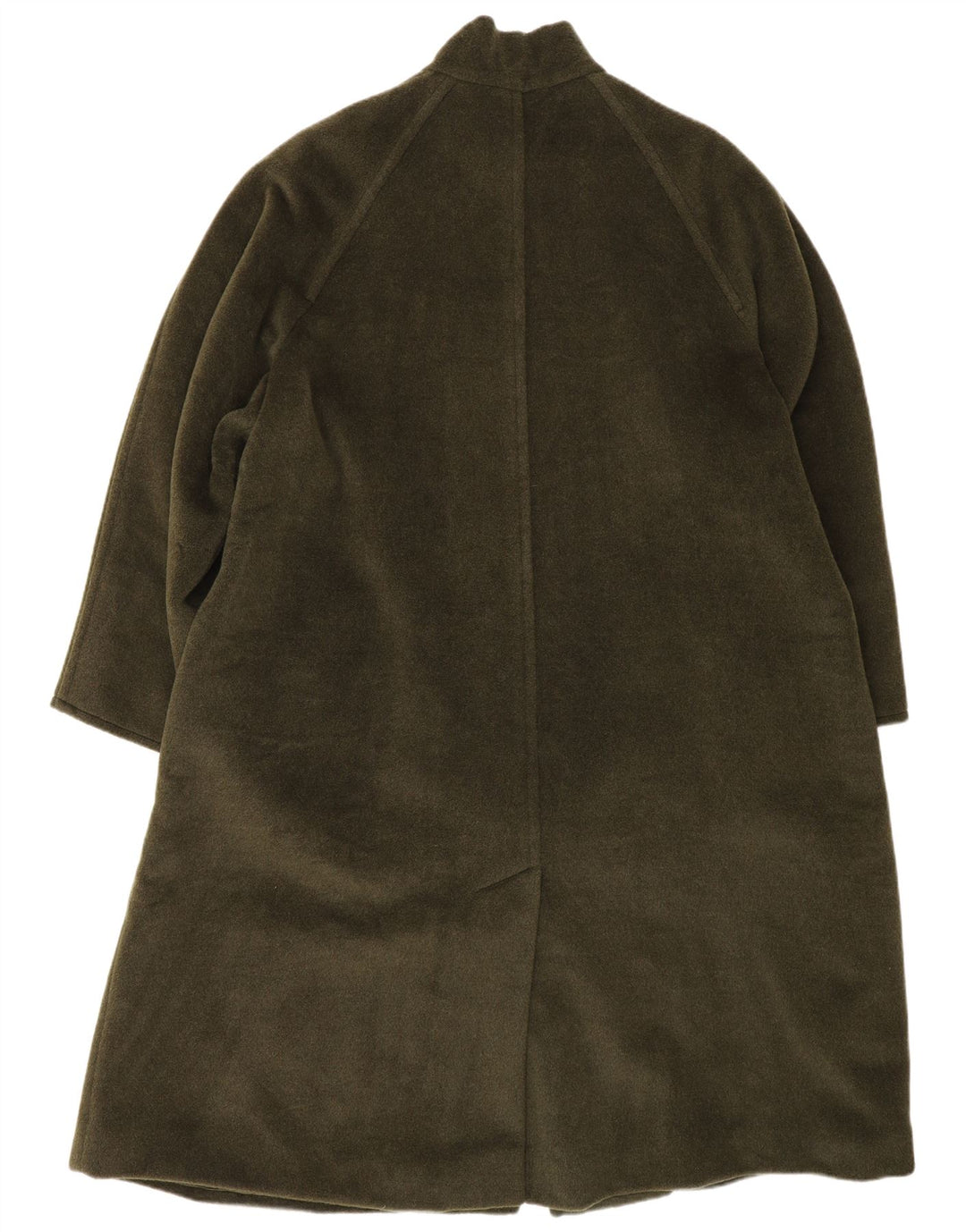 Max Mara Γυναικείο Πανωφόρι UK 12 Μέτριο Χακί Παρθένο Μαλλί