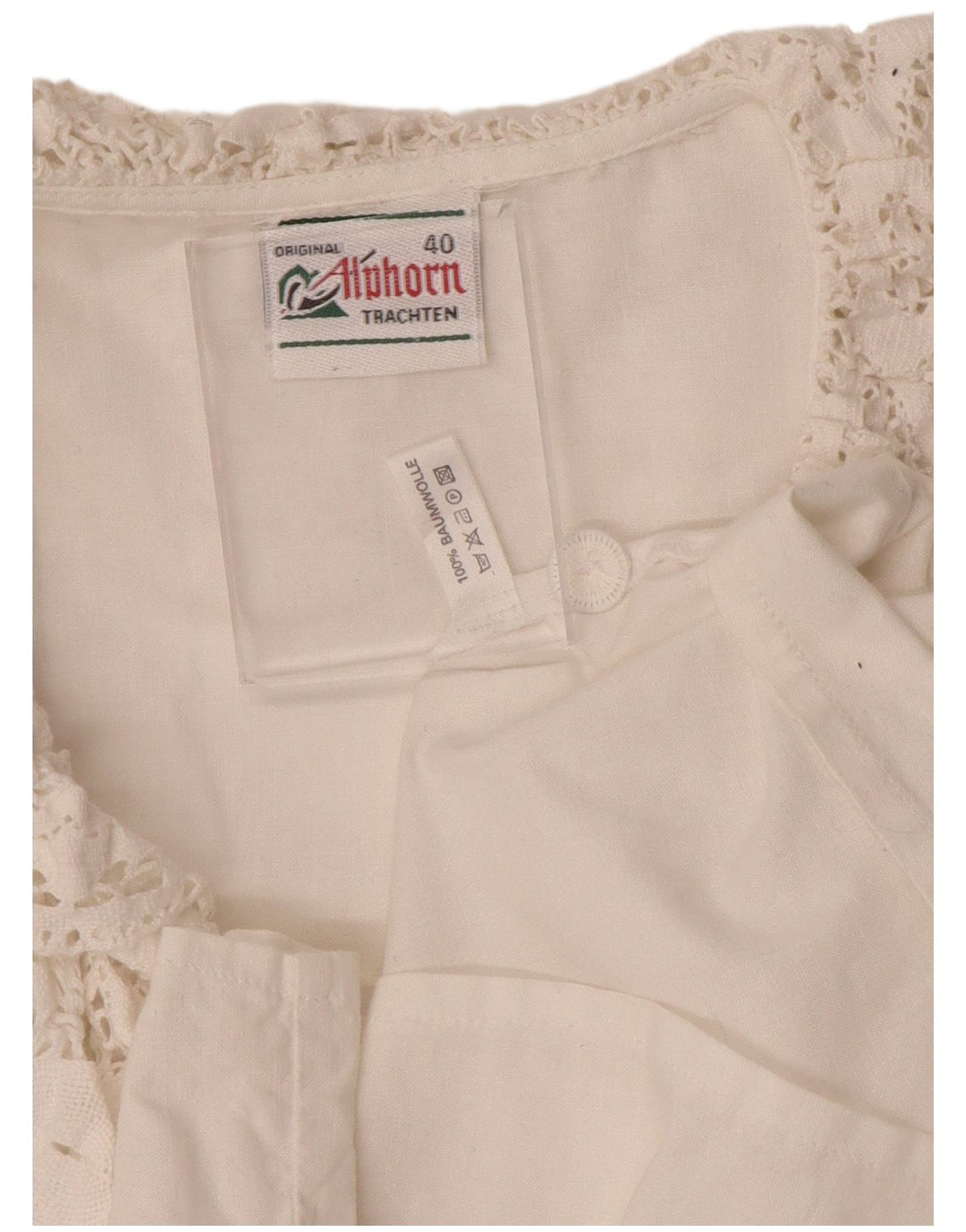 ALPHORN Γυναικείο Πουκάμισο Μπλούζα IT 40 Μεσαίο Λευκό