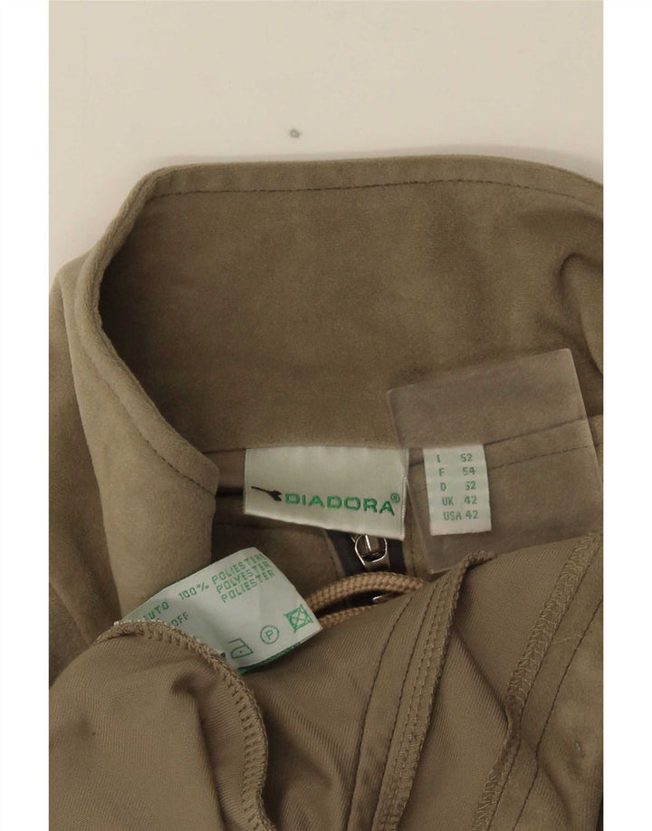 Diadora Ανδρική βελούδινη αθλητική φόρμα Top Jacket UK 42 Large Khaki Polyester