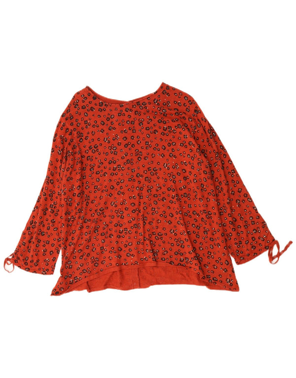 Γυναικείο μπλουζάκι Fat Face μακρυμάνικο UK 20 2XL Red Animal print βαμβακερό