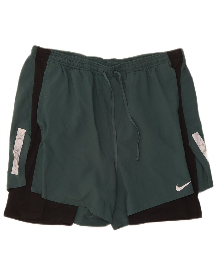 Ανδρικό αθλητικό σορτς Nike Dri Fit με μεγάλο πράσινο χρώμα από πολυεστέρα