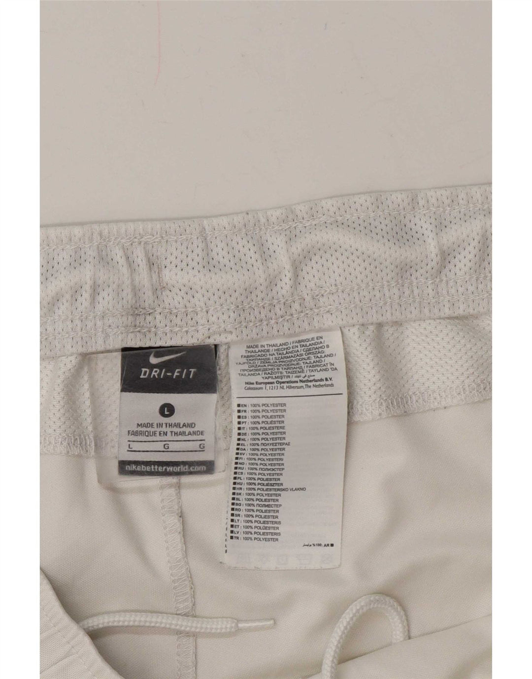 Ανδρικό αθλητικό σορτς Nike Dri Fit σε μεγάλο λευκό χρώμα από πολυεστέρα