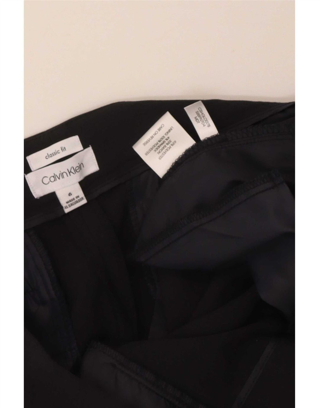 Γυναικείο ίσιο παντελόνι Calvin Klein US 6 Medium W32 L32 Μαύρο