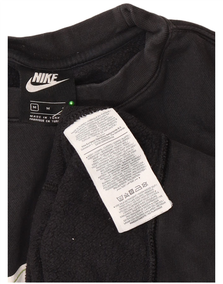 Ανδρικό γραφικό φούτερ Nike, μεσαίο μαύρο βαμβακερό