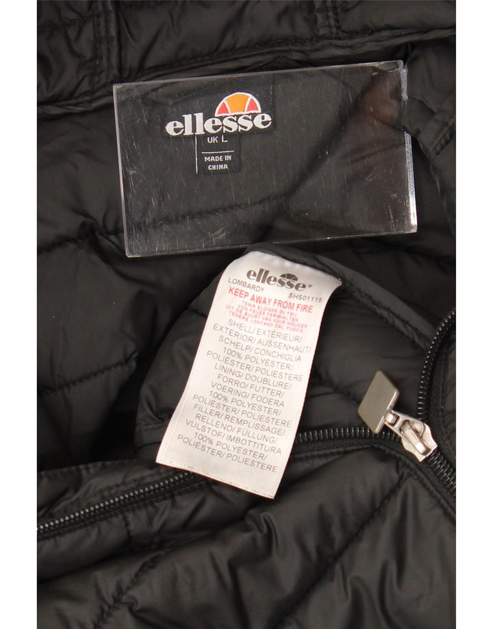 Ανδρικό μπουφάν με κουκούλα ELLESSE UK 40 Large Black Polyester