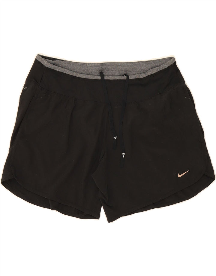 Γυναικείο αθλητικό σορτς NIKE Dri Fit UK 14 μεσαίο μαύρο πολυεστέρα