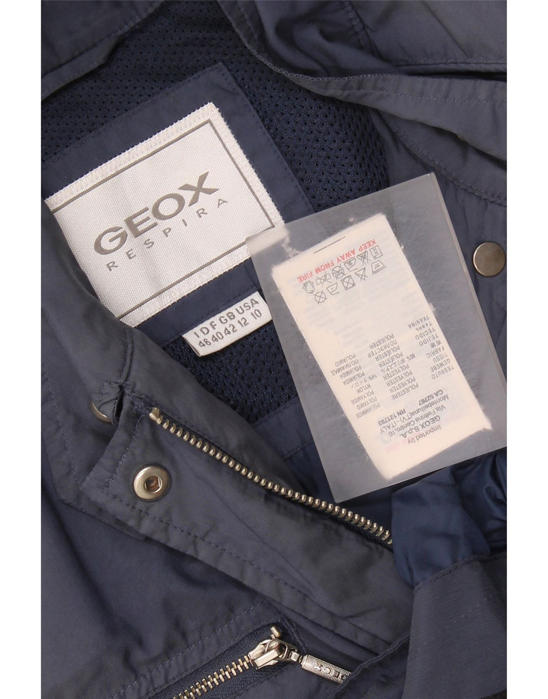 Geox Γυναικείο Utility Jacket UK 12 Medium Navy Blue Polyester