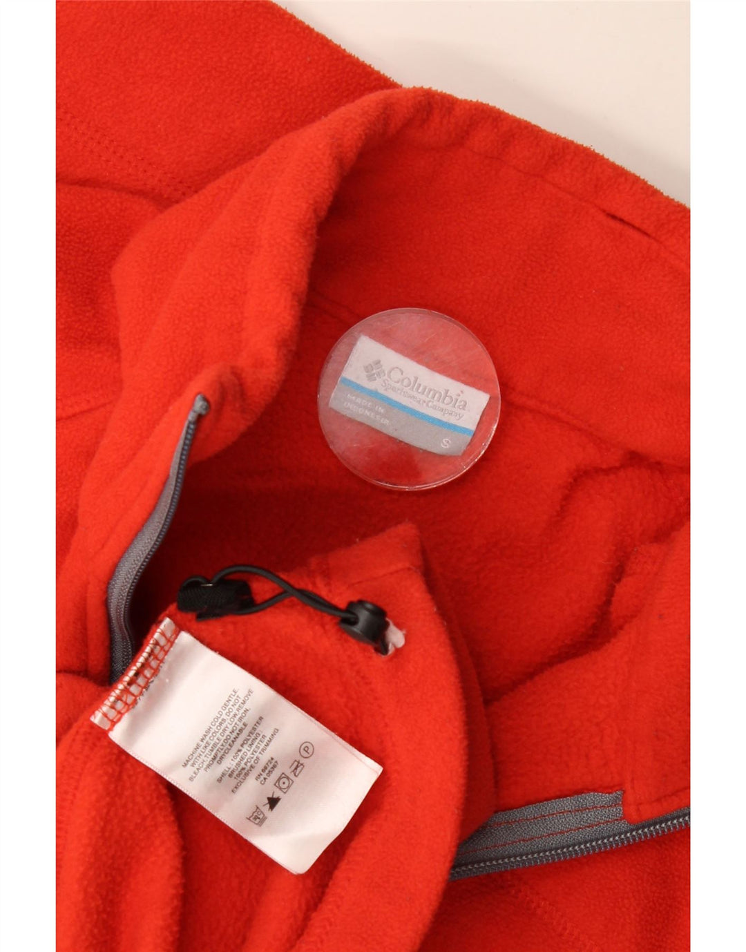Columbia Ανδρικό Fleece Jacket UK 36 Small Red Polyester