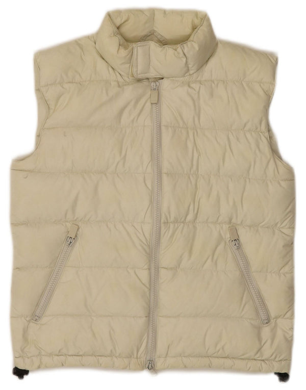 Alberto Aspesi Γυναικεία Loose Fit Gadded Gilet UK 4 XS Yellow Polyamide
