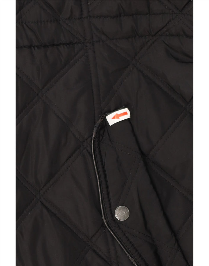 DKNY Γυναικείο Καπιτονέ παλτό UK 18 XL Μαύρο Πολυεστέρας