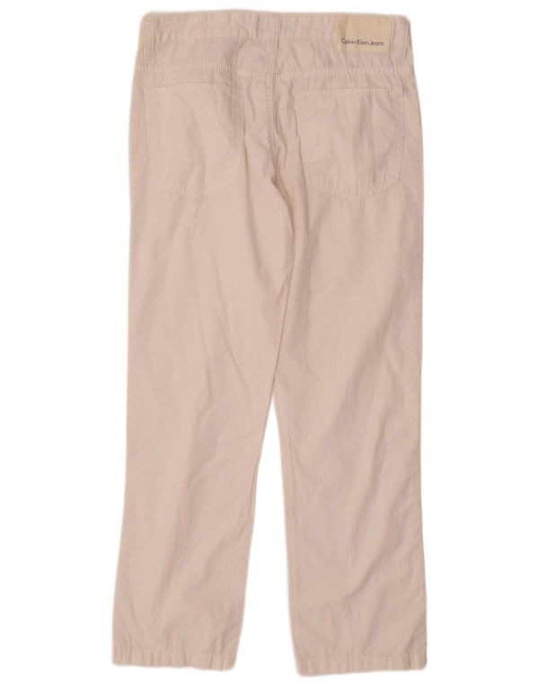 Calvin Klein Ανδρικό ίσιο casual παντελόνι W30 L29 Λευκό βαμβακερό