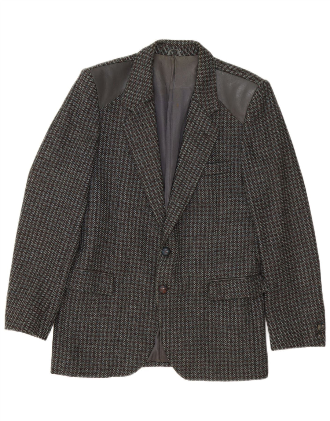 Vintage Ανδρικό σακάκι με 2 κουμπιά σακάκι IT 46 Small Grey Houndstooth