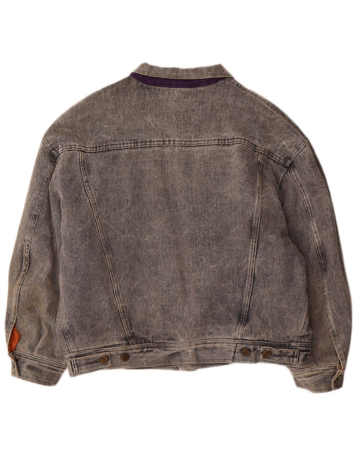 ΚΛΕΙΣΤΟ Γυναικείο Τζιν Μπουφάν UK 14 Large Grey