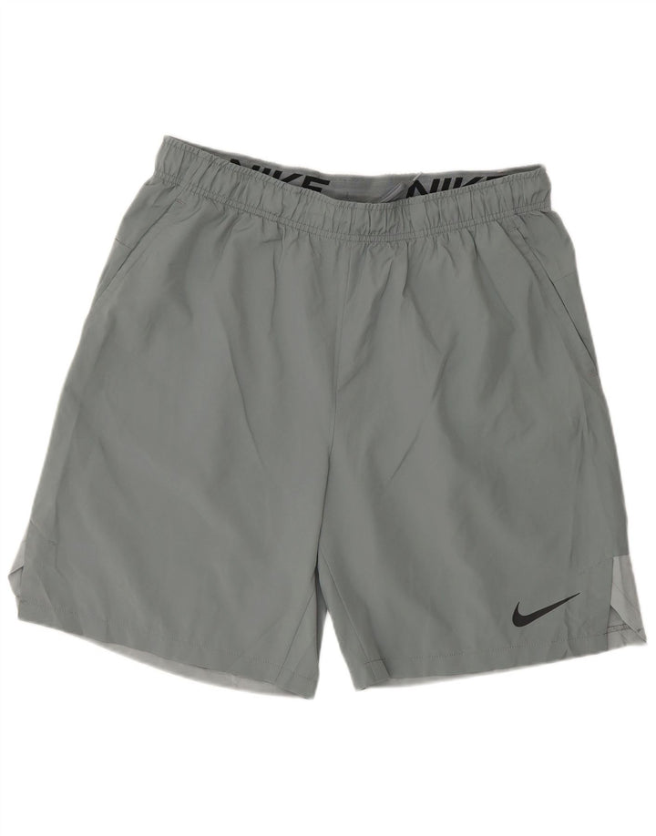 Ανδρικό αθλητικό σορτς Nike Dri Fit με μεγάλο γκρι πολυεστέρα