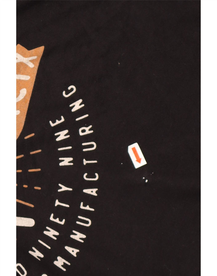 Ανδρικό γραφικό μπλουζάκι HURLEY Τοπ XL Μαύρο βαμβακερό