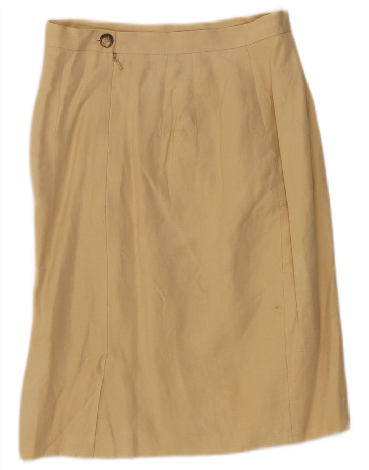 Marks & Spencer Γυναικεία φούστα σε γραμμή Α UK 12 Medium W28 Beige Silk