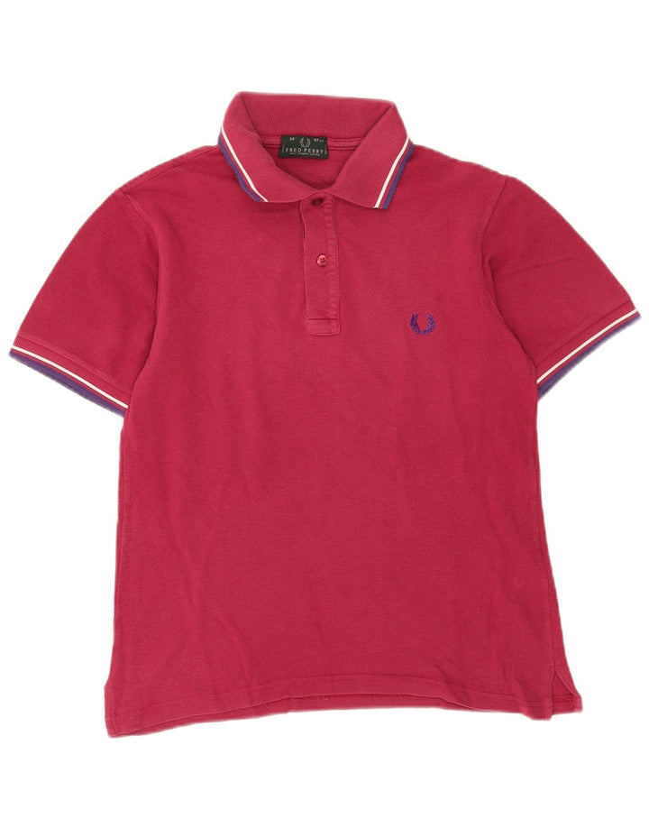 Fred Perry Ανδρικό πουκάμισο Polo Μικρό ροζ βαμβακερό