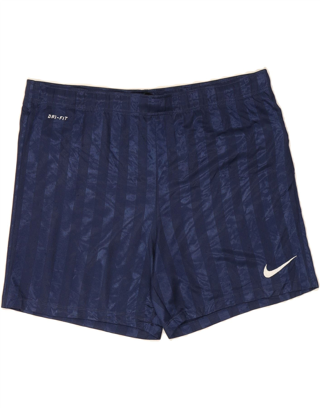 NIKE Mens Dri Fit Sport Shorts Medium  Navy Blue Striped Polyester Vintage Nike and Second-Hand Nike from Messina Hembry 