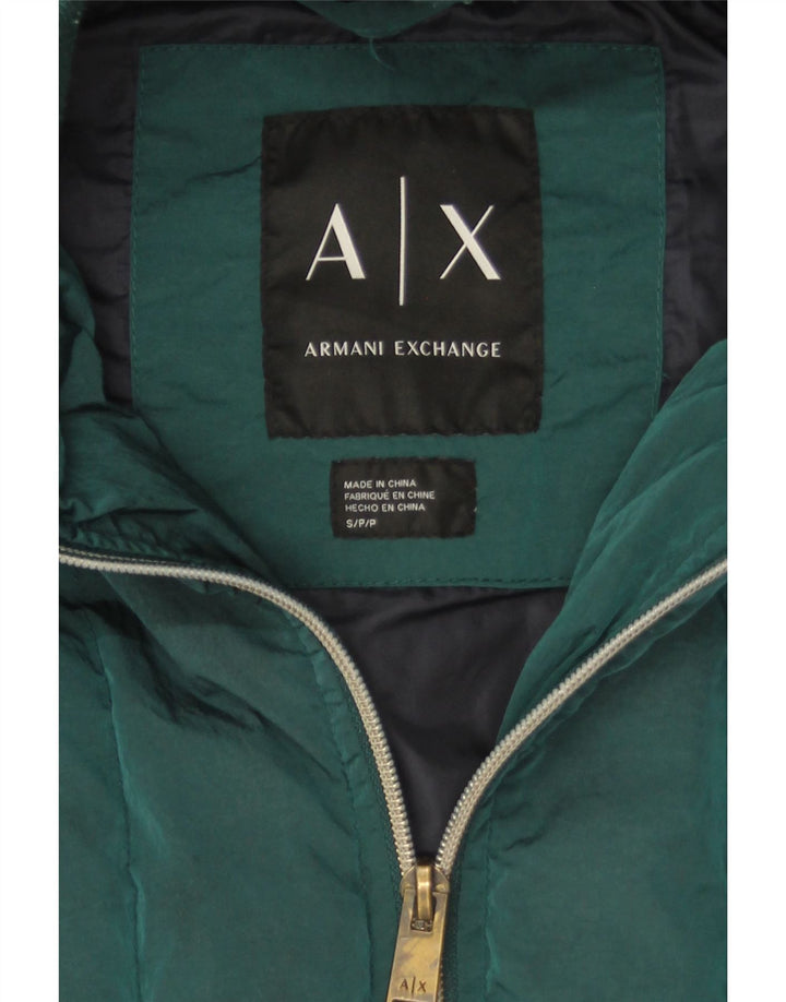 Armani Exchange Γυναικείο μπουφάν με κουκούλα μεγάλου μεγέθους με επένδυση UK 10 Small Green