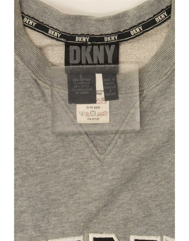 Ανδρικό γραφικό φούτερ Dkny Jumper μεγάλο γκρι βαμβακερό