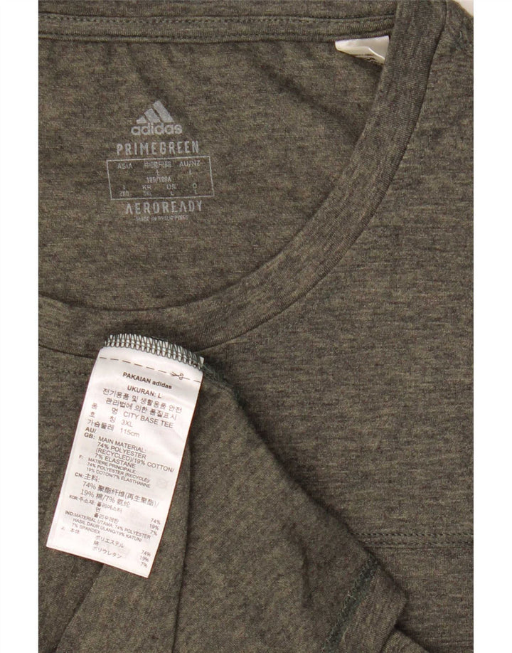 Adidas Ανδρικό T-Shirt Aeroready Top Large Grey Polyester