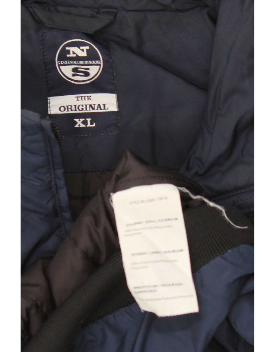 Ανδρικό μπουφάν North Sails UK 42 XL Navy Blue Colorblock Polyamide
