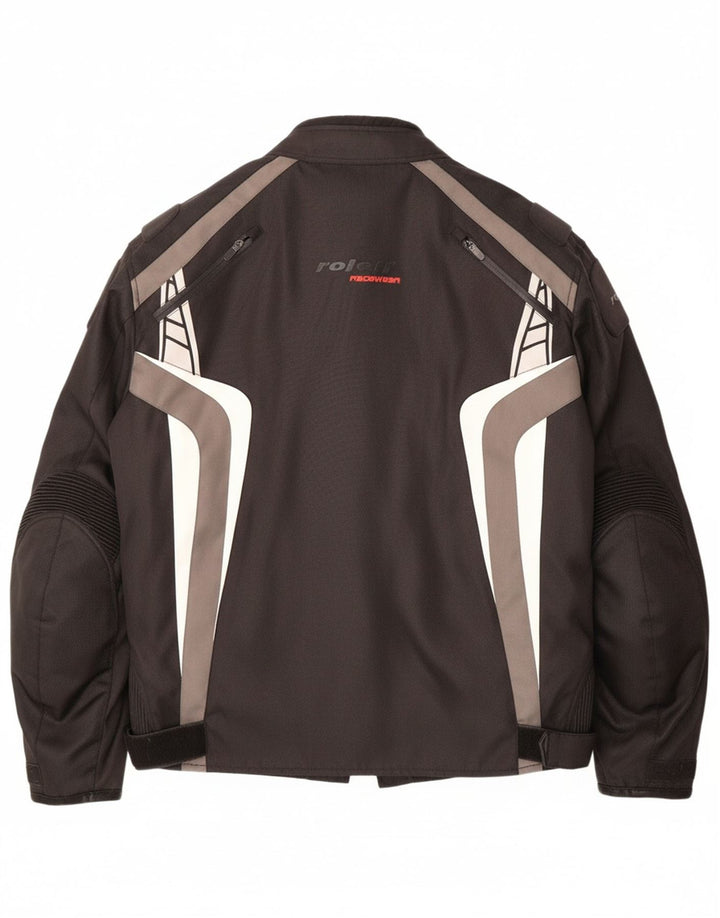 ROLEFF Mens Racer Jacket UK 44 2XL Black Colourblock