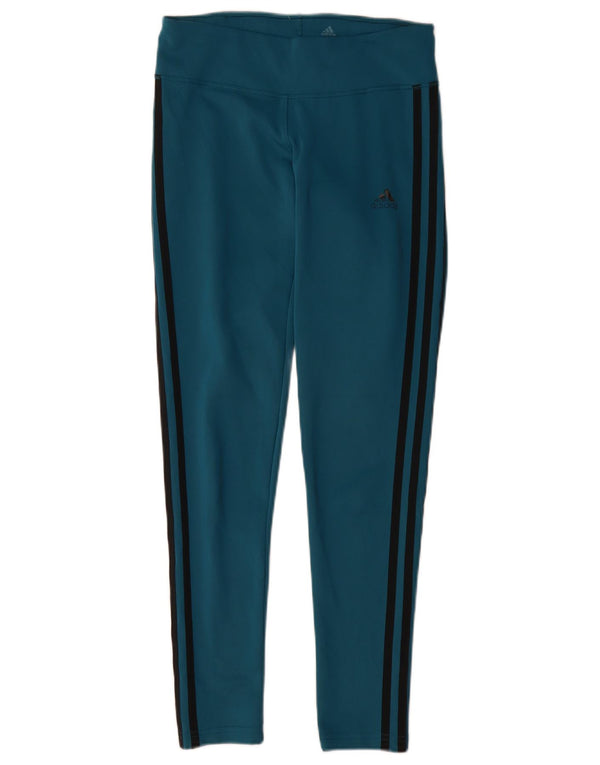 Adidas Γυναικείο κολάν Climalite UK 8/10 Μικρό μπλε πολυεστέρας