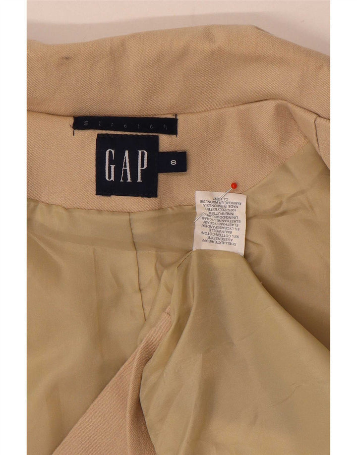 Gap Γυναικείο Μπουφάν Blazer UK 8 Μικρό Μπεζ Βαμβακερό