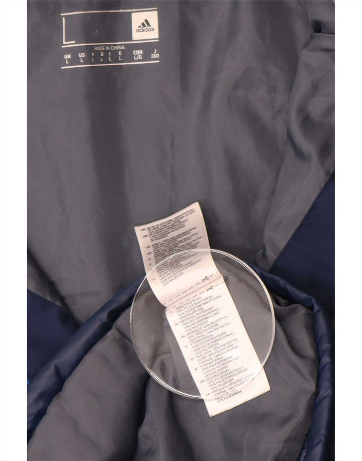 Adidas Ανδρικό μπουφάν UK 40 Large Navy Blue Polyester