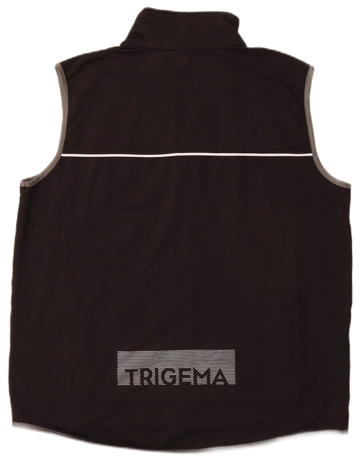 Ανδρική αθλητική φόρμα γραφική TRIGEMA Top Jacket Μαύρο Πολυεστέρας