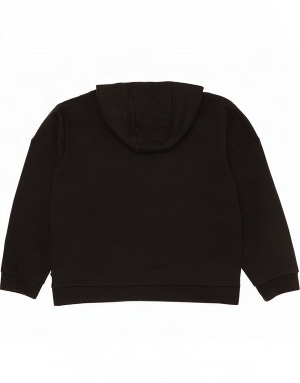 Emporio Armani Γυναικείο Γραφικό Hoodie Jumper UK 14 μεσαίο μαύρο βαμβακερό