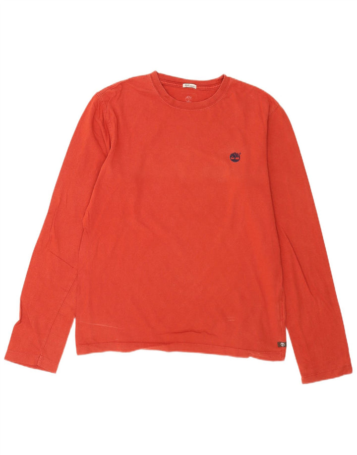 Timberland Mens Earthkeepers Graphic Top Μακρύ μανίκι Μεσαίο κόκκινο βαμβακερό