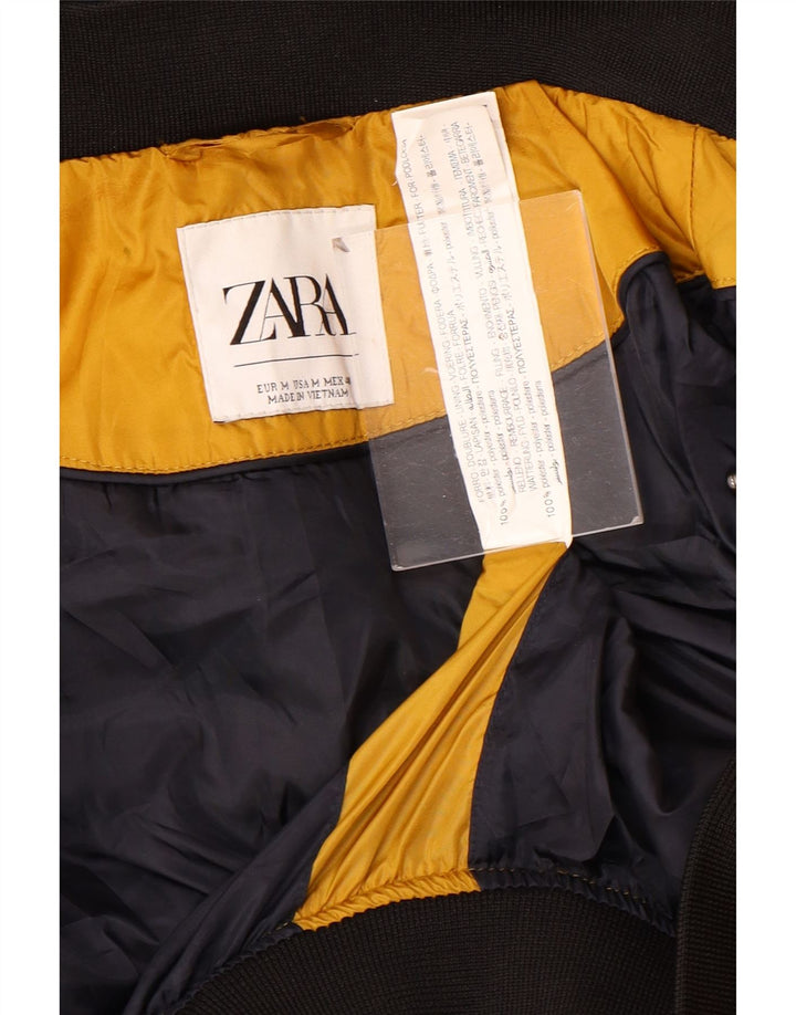 Zara Ανδρικό μπουφάν με κουκούλα UK 38 μεσαίου κίτρινου χρώματος πολυεστέρας