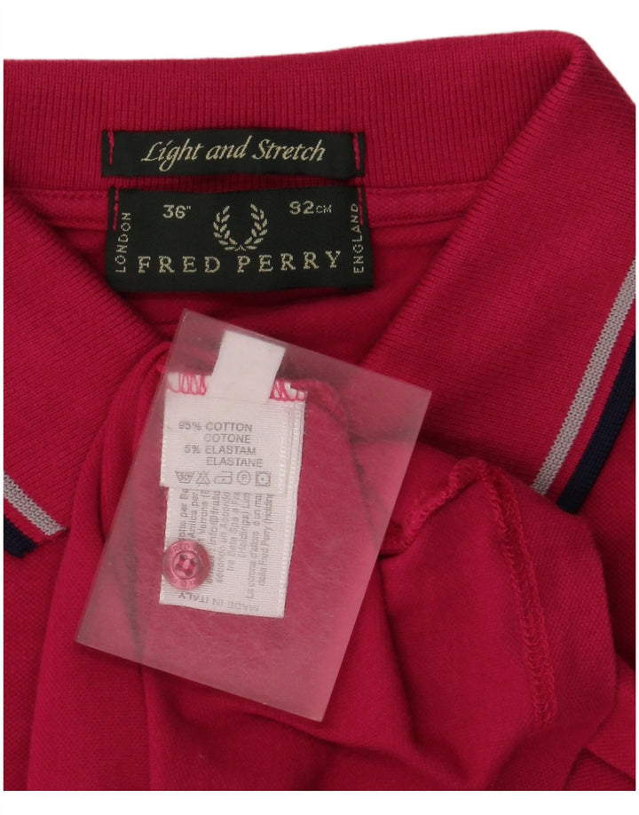 Fred Perry Ανδρικό πουκάμισο Polo Μικρό ροζ βαμβακερό