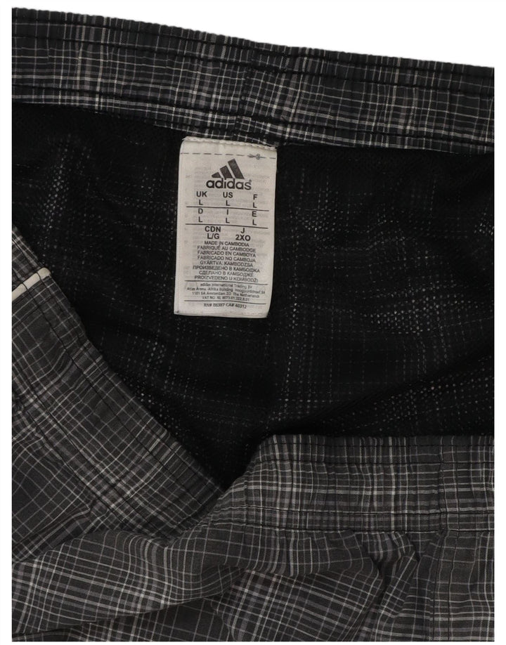 Ανδρικό σορτς κολύμβησης ADIDAS Large Grey Check Polyester